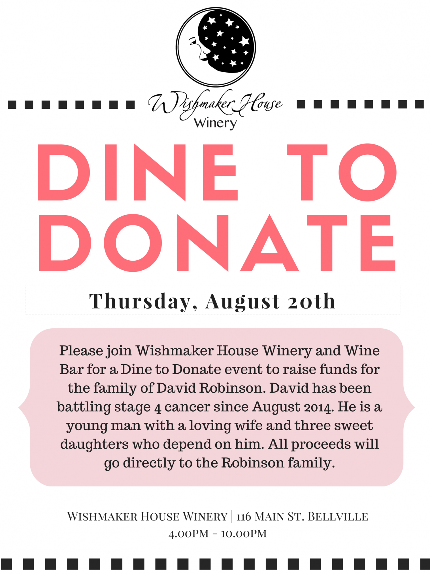 Dine to Donate for the Robinson Family