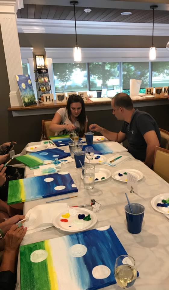 Great group for the Wine and Paint last night!